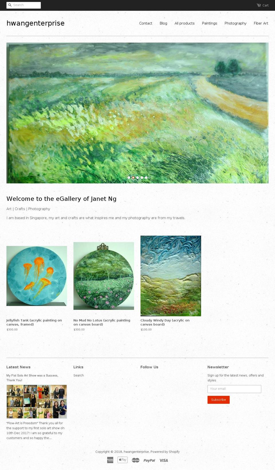 hwangenterprise.com — Shopify storefront screenshot