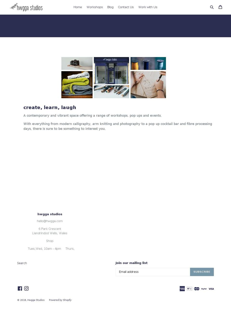 hwgga.com — Shopify storefront screenshot
