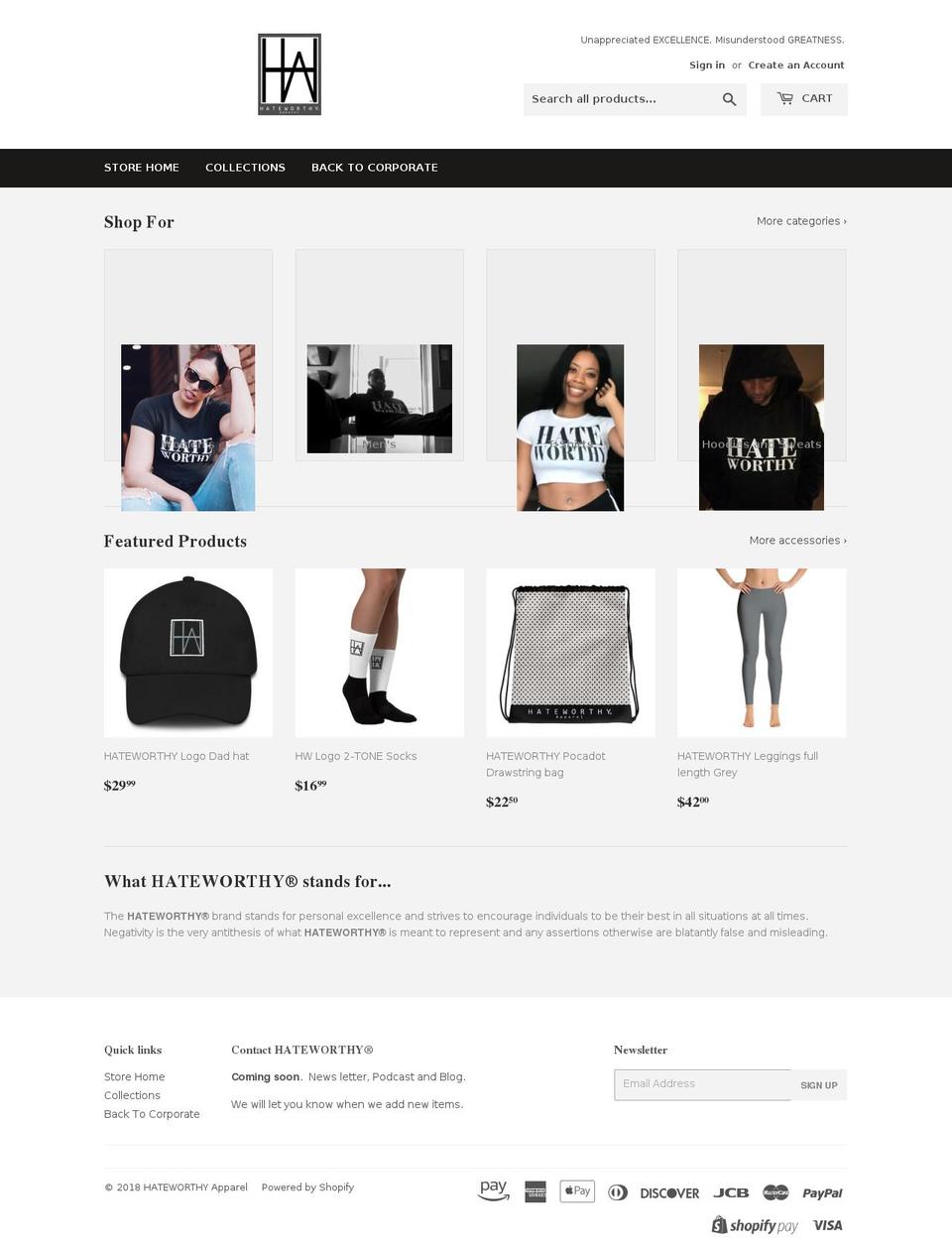 hwstore.online shopify website screenshot