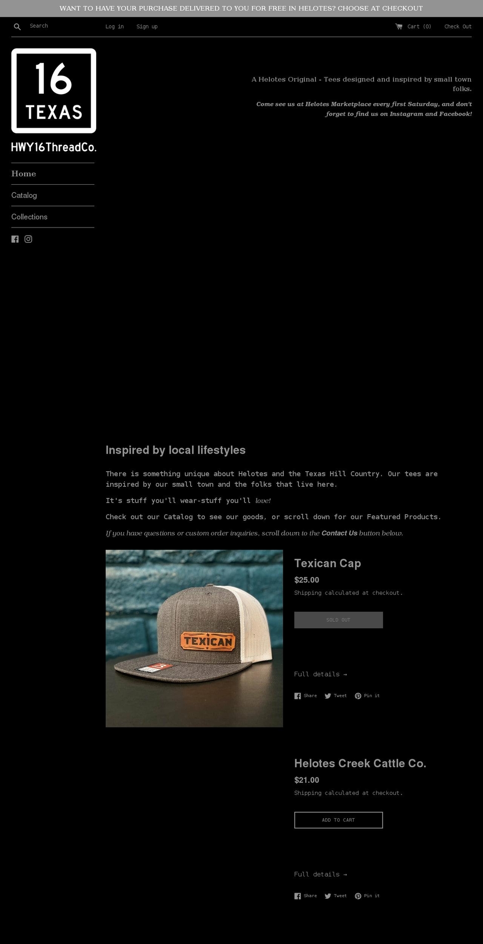 hwy-16.com shopify website screenshot