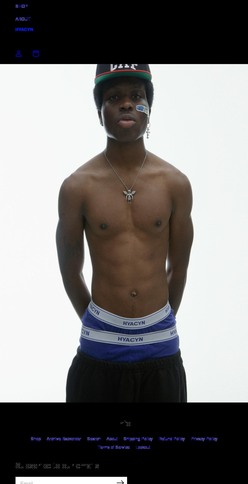 hyacyn.com shopify website screenshot