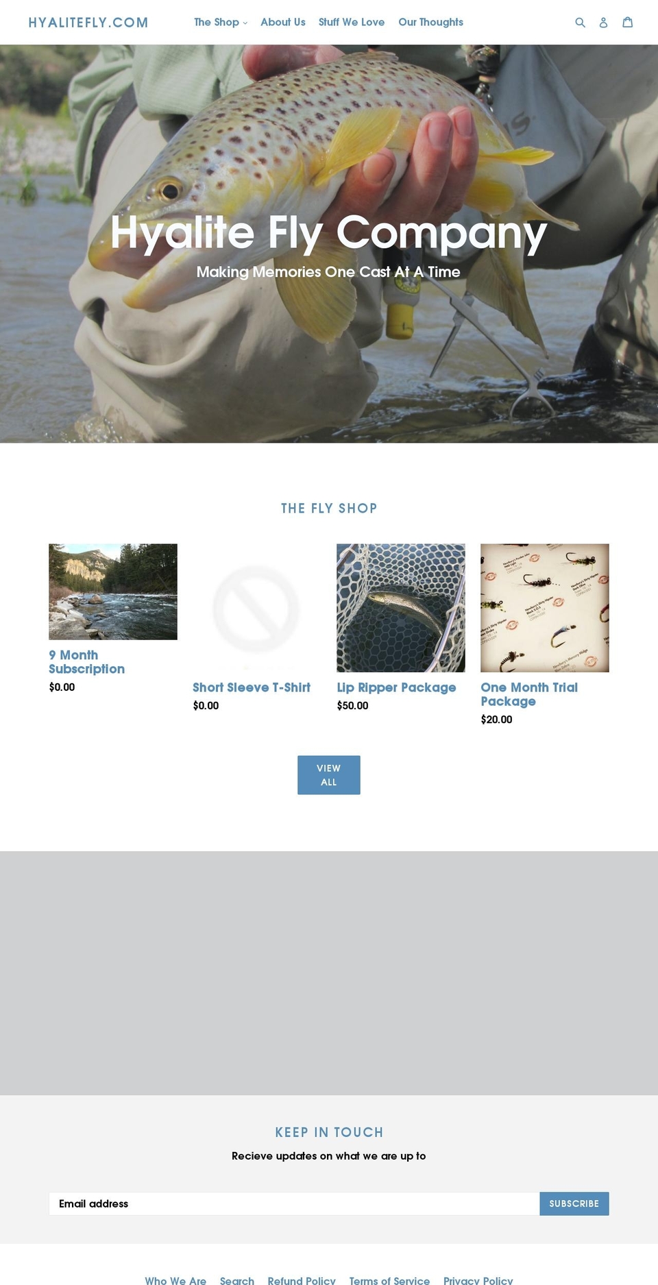 hyalitefly.com — Shopify storefront screenshot