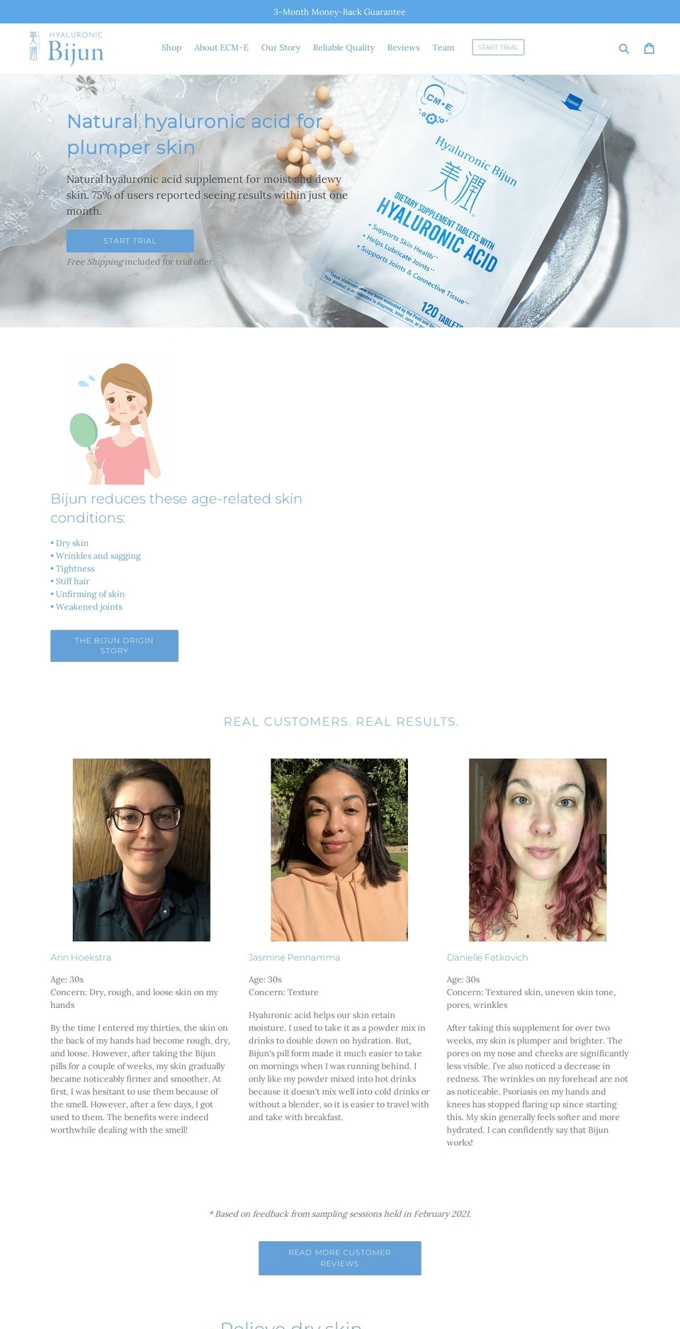 hyaluronbijun.com — Shopify storefront screenshot