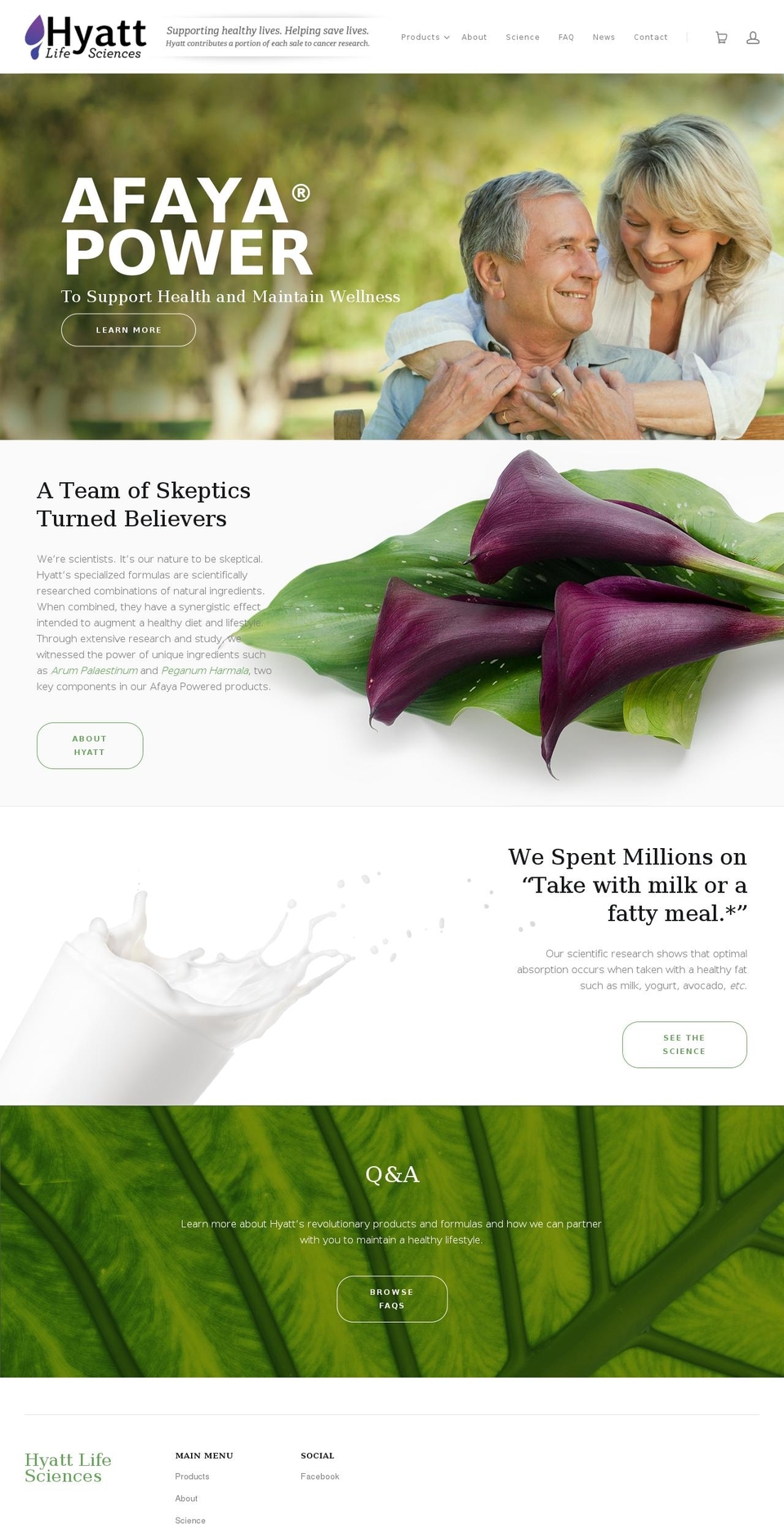 hyattlifesciences.com — Shopify storefront screenshot