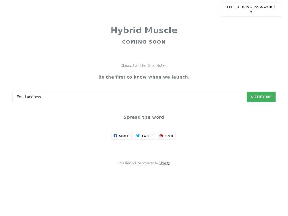 hybrid-muscle.com shopify website screenshot