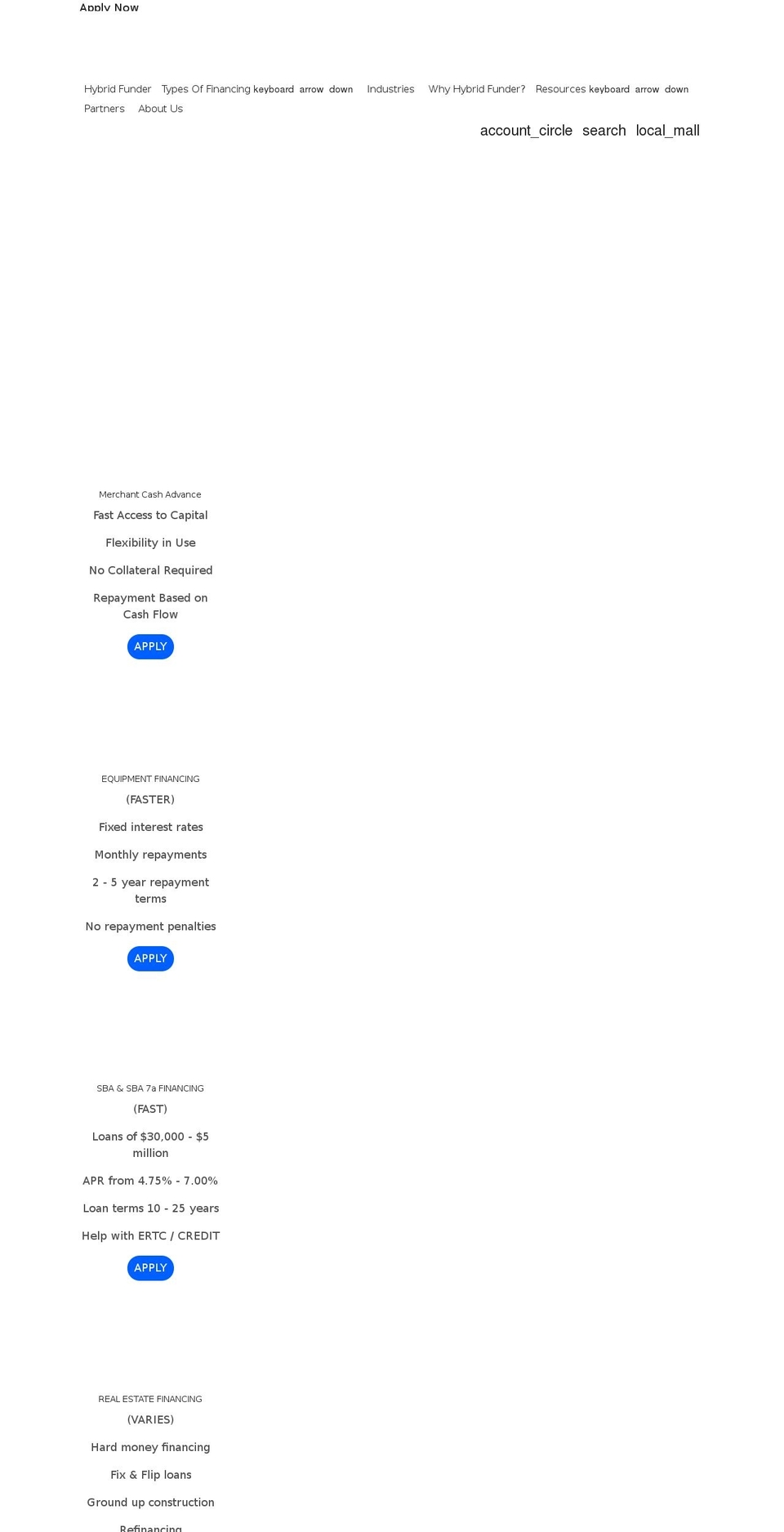 hybridfunder.com shopify website screenshot