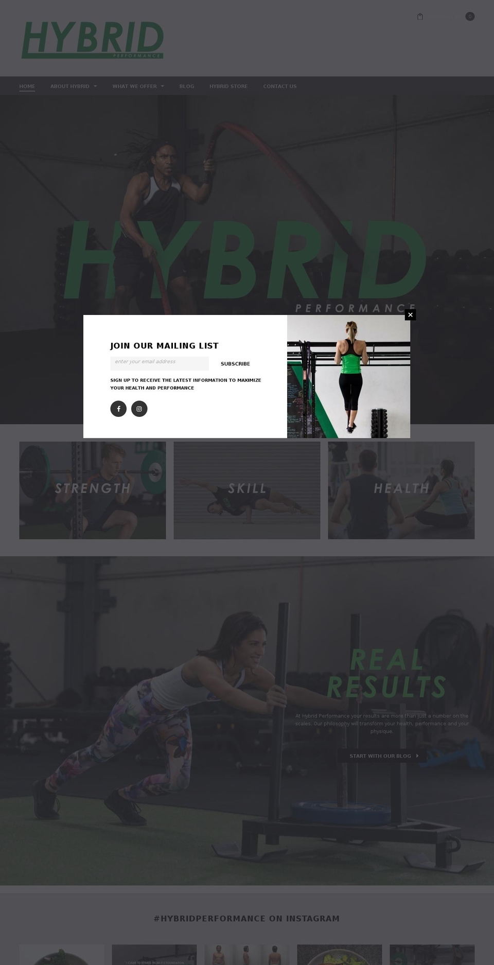 hybridperformancegym.com — Shopify store on .com
