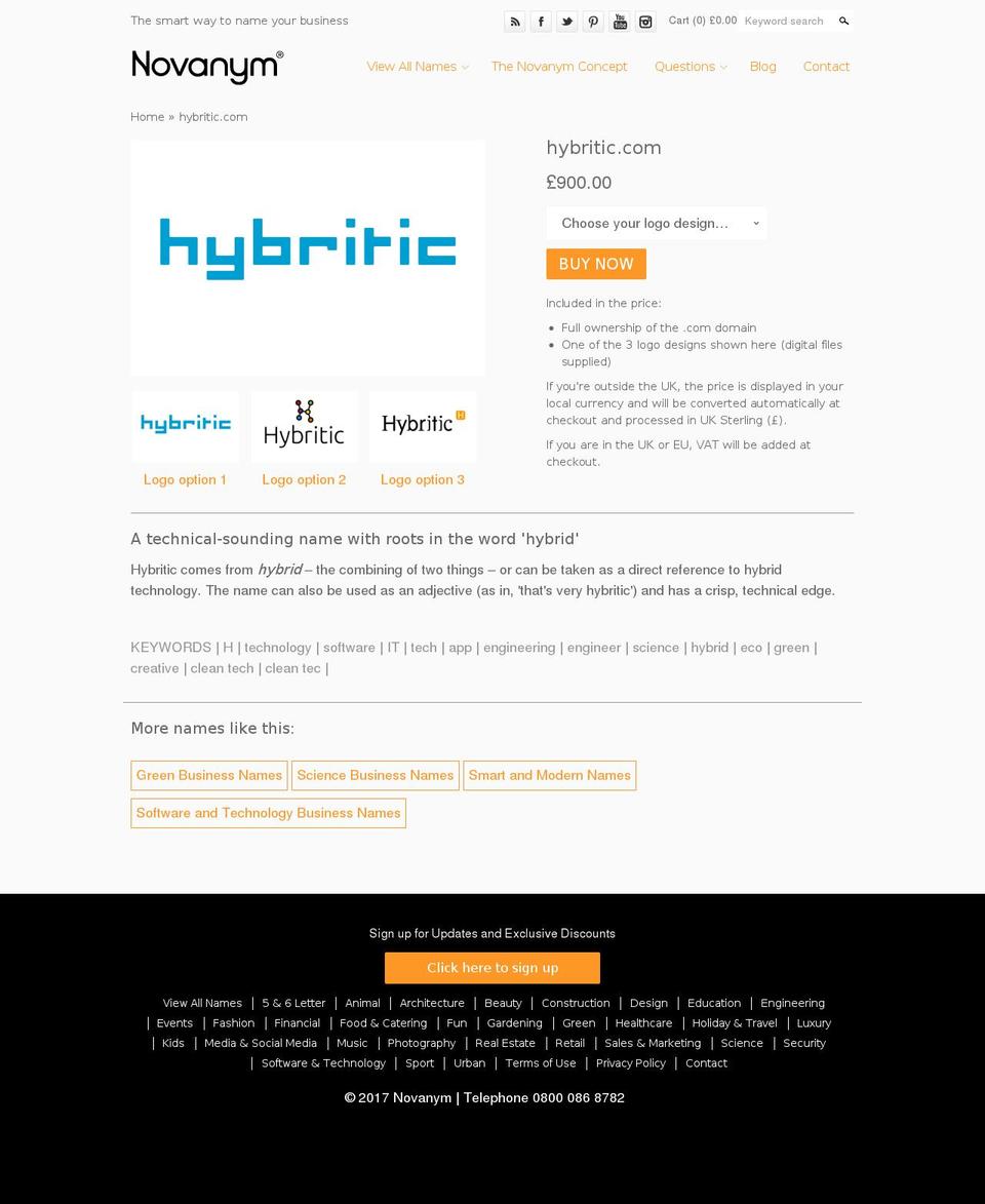 hybritic.com shopify website screenshot