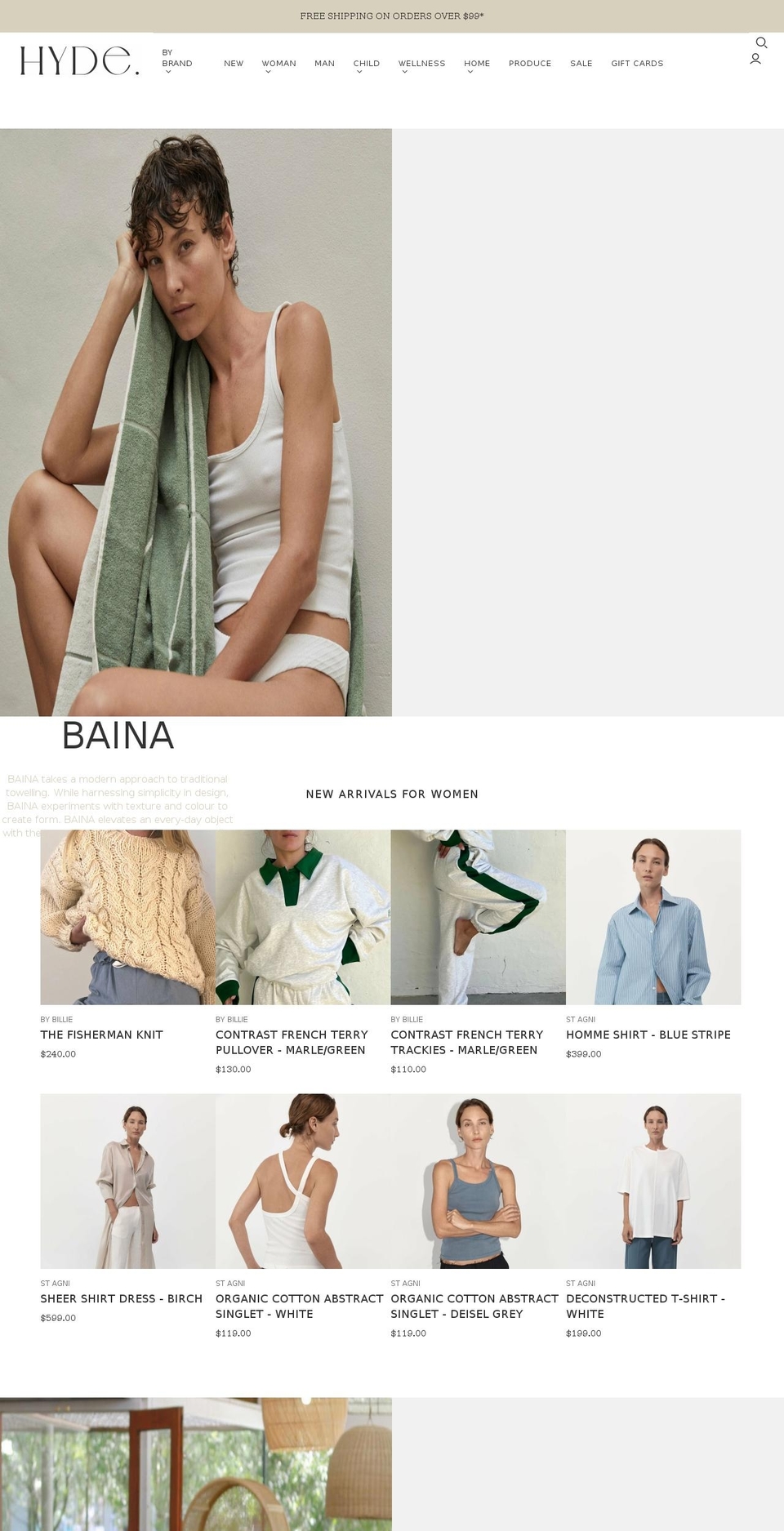 hydebellingen.com.au shopify website screenshot