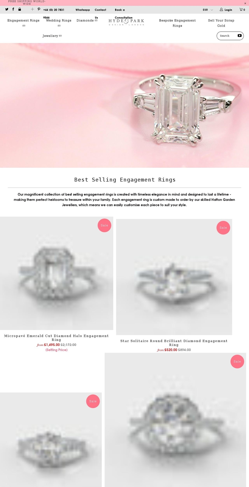 hydeparkdesign.com shopify website screenshot