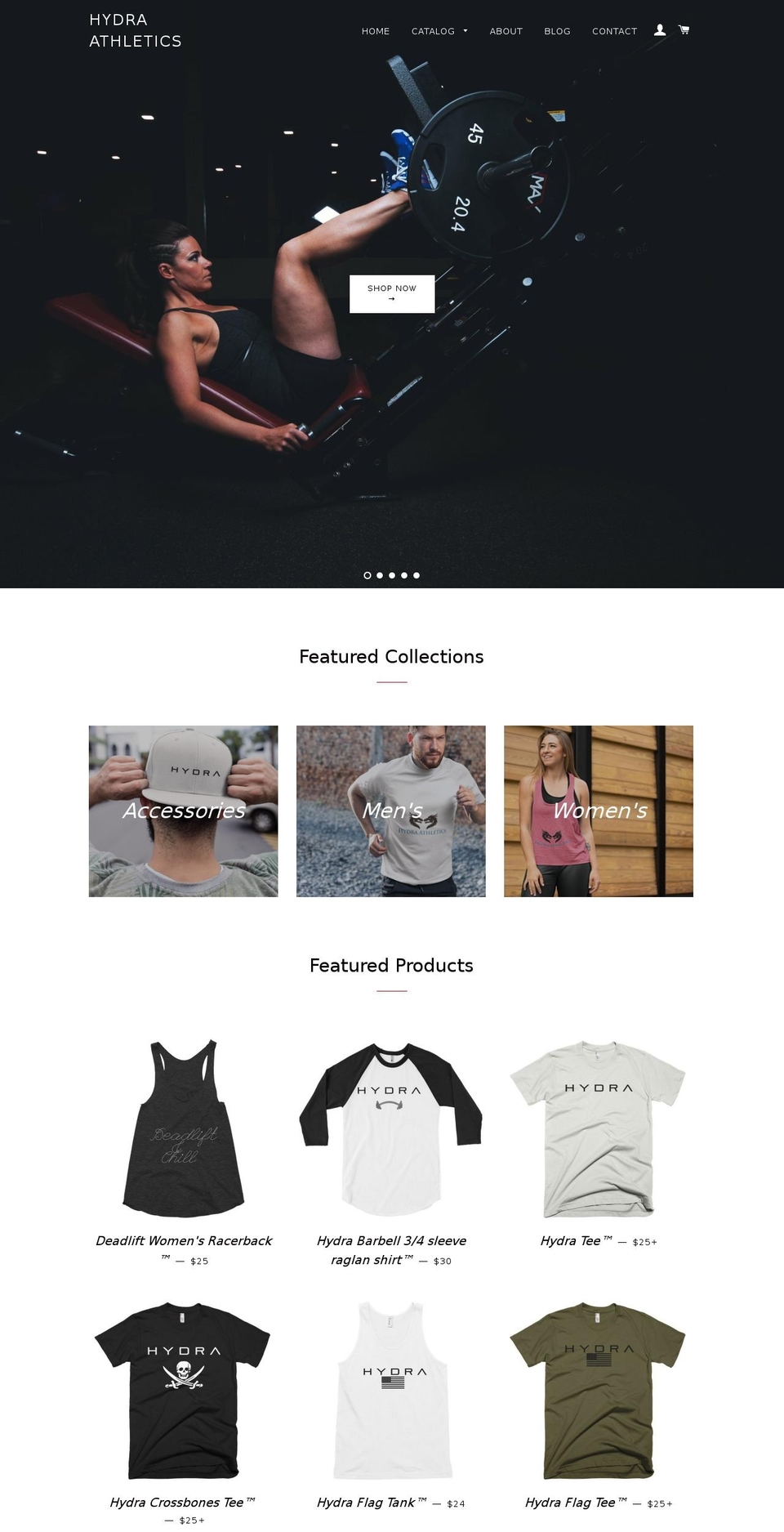 hydraathletics.com shopify website screenshot