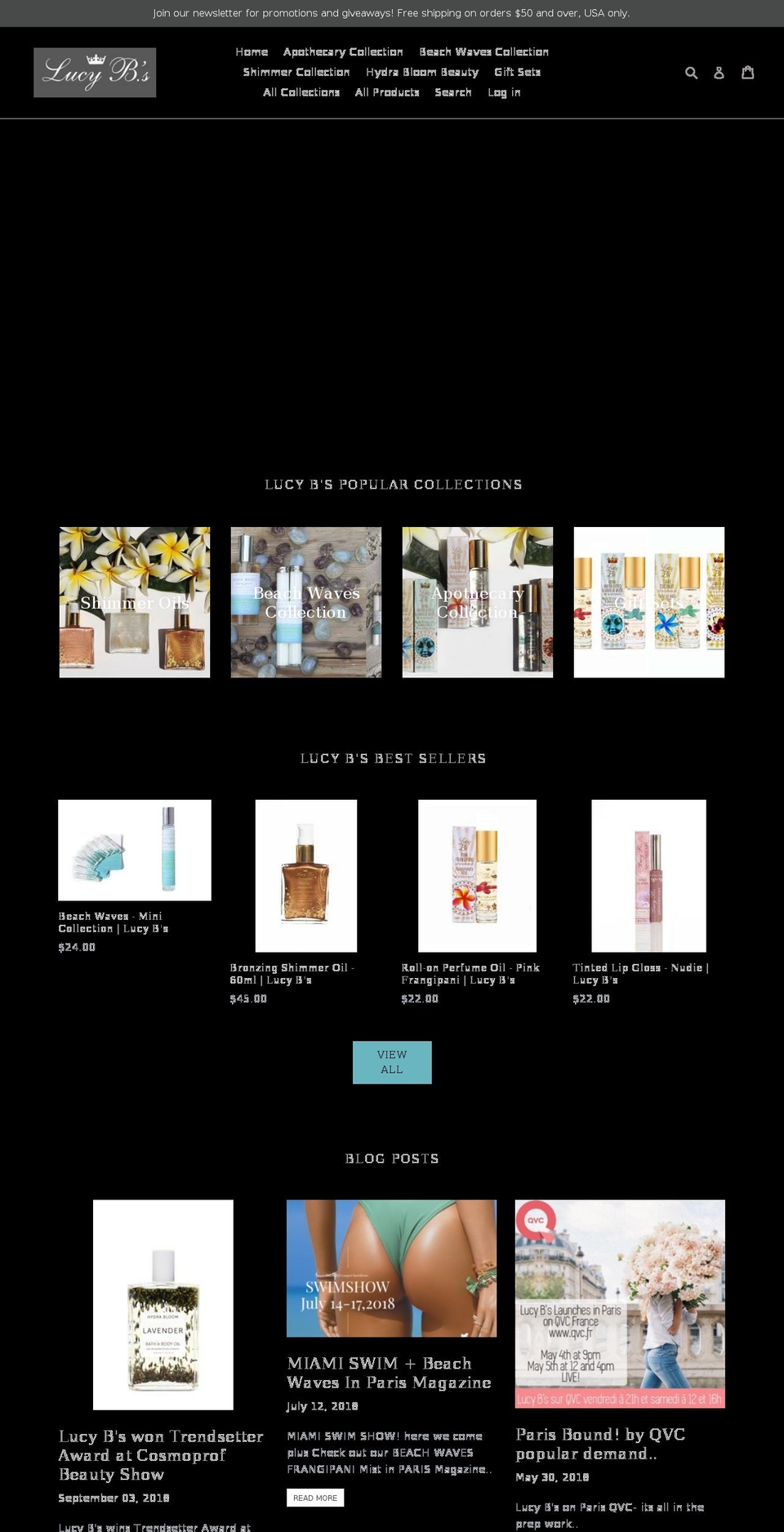 hydrabloomskincare.com — Shopify storefront screenshot