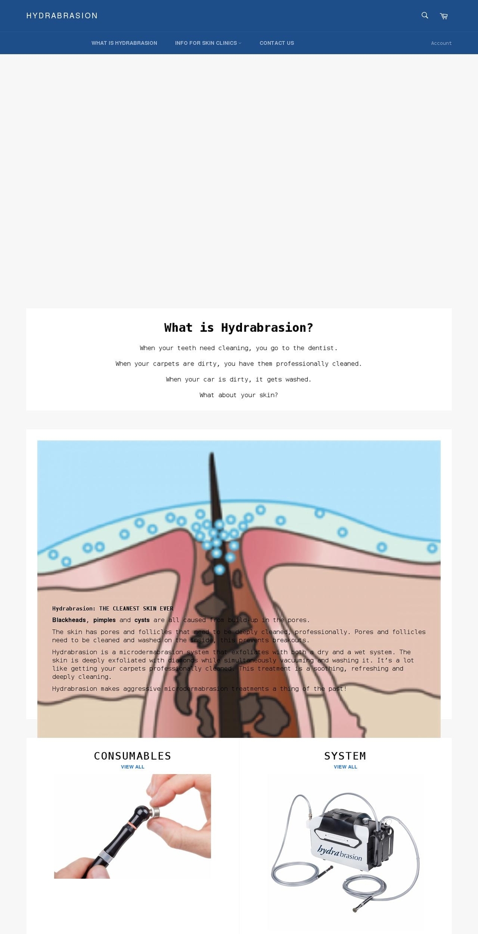 hydrabrasion.com.au shopify website screenshot