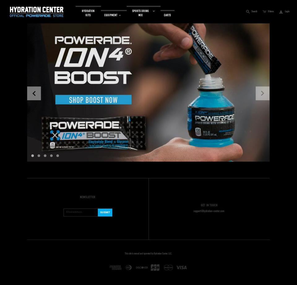 hydration-center.com shopify website screenshot