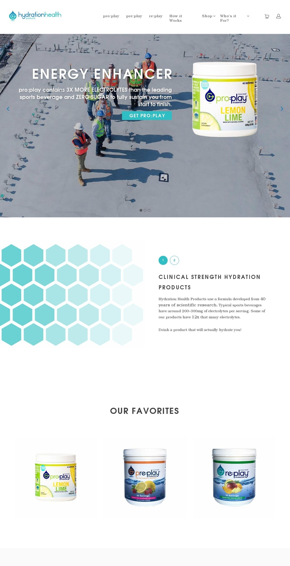 hydrationhealth.com shopify website screenshot