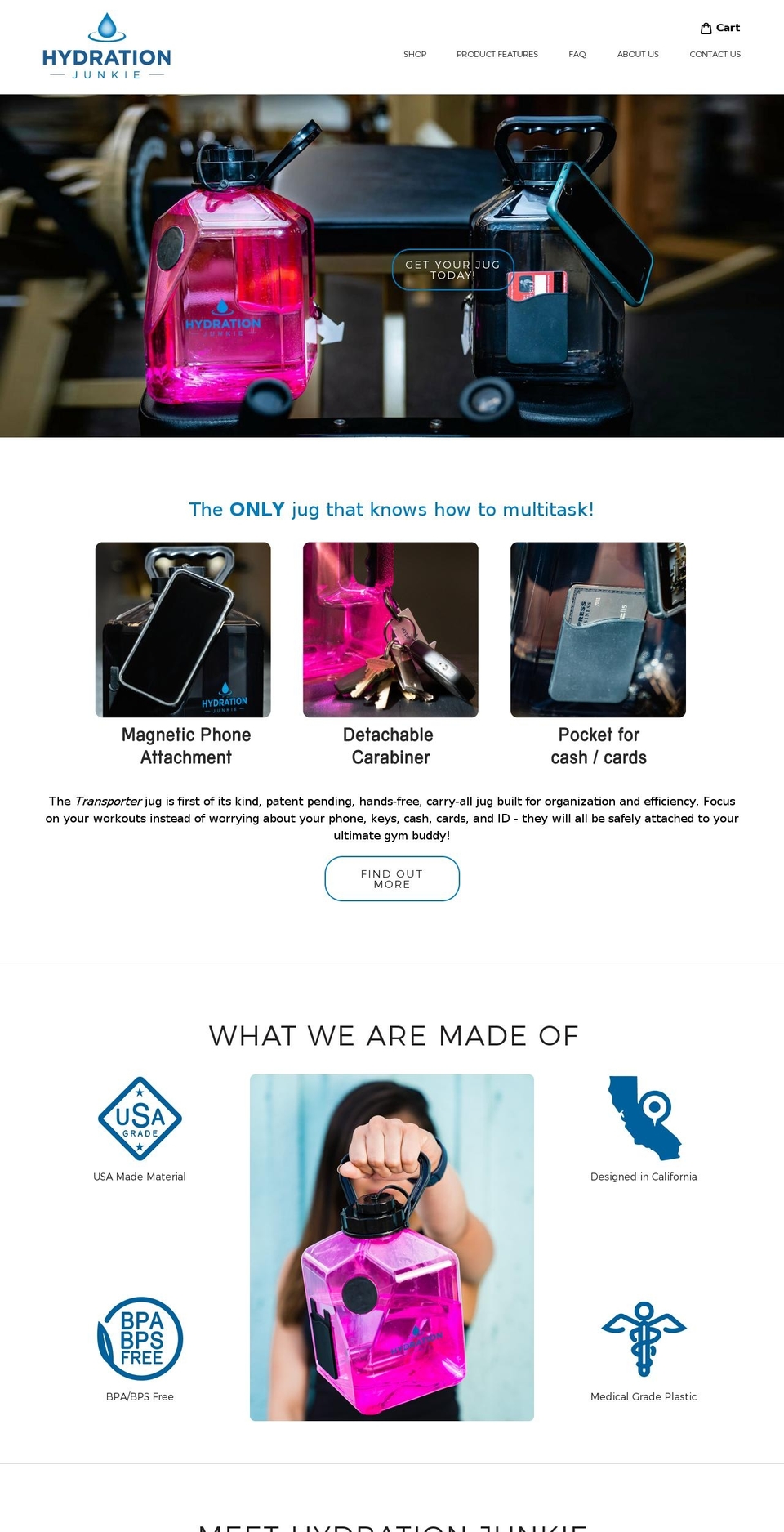 hydrationjunkie.com shopify website screenshot