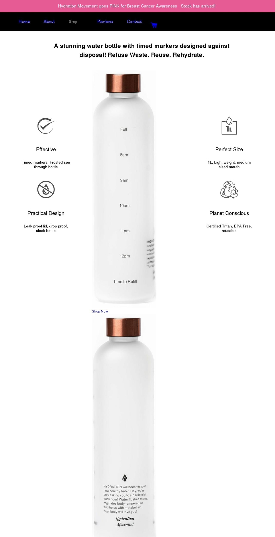 hydrationmovement.com shopify website screenshot