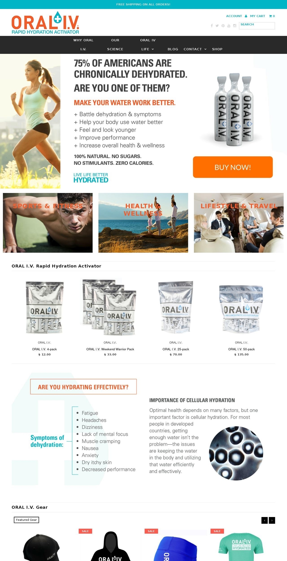hydrationsolutions.com shopify website screenshot