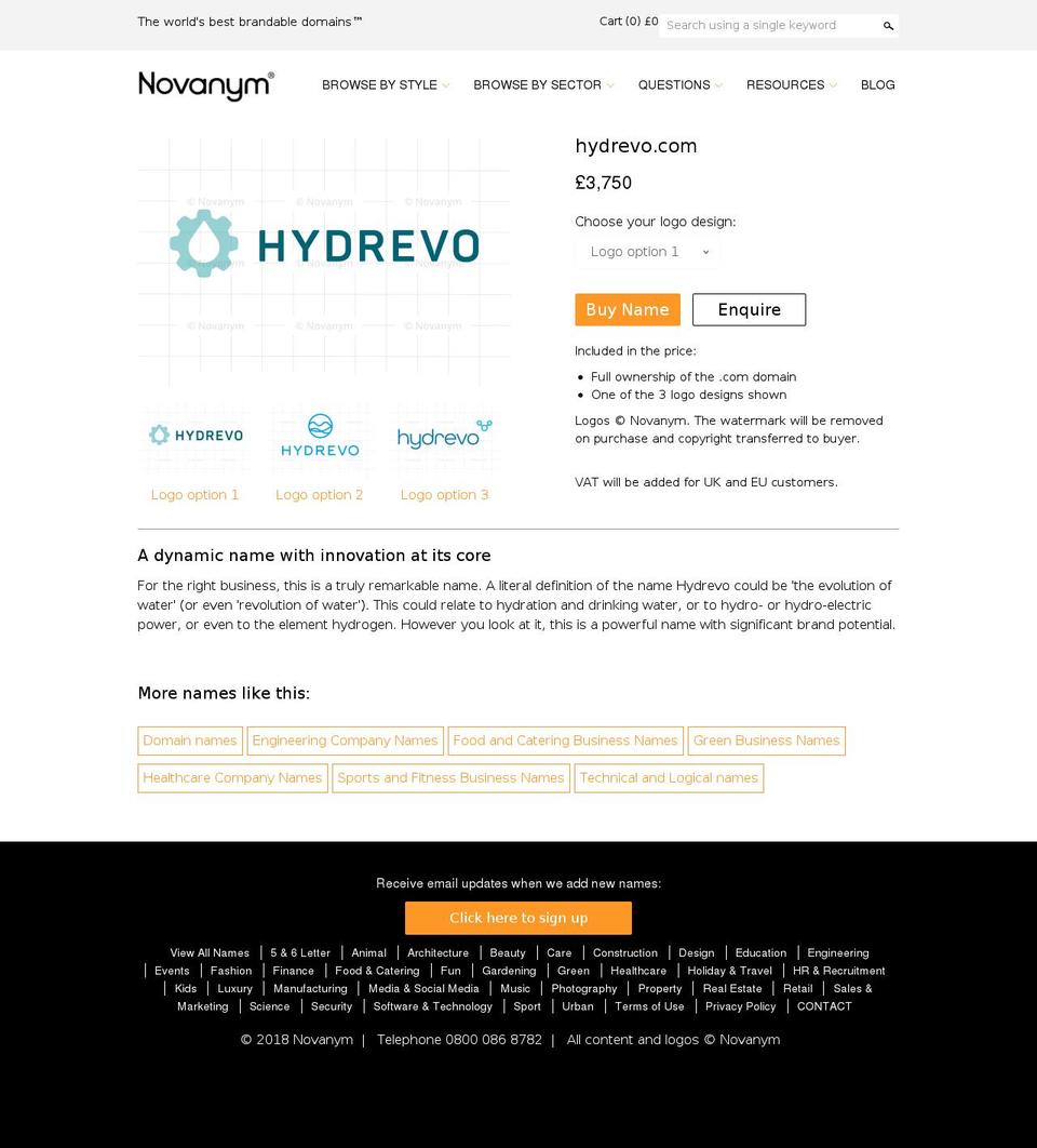 hydrevo.com shopify website screenshot