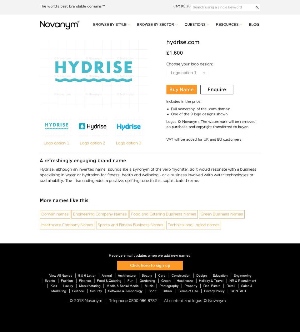 hydrise.com shopify website screenshot