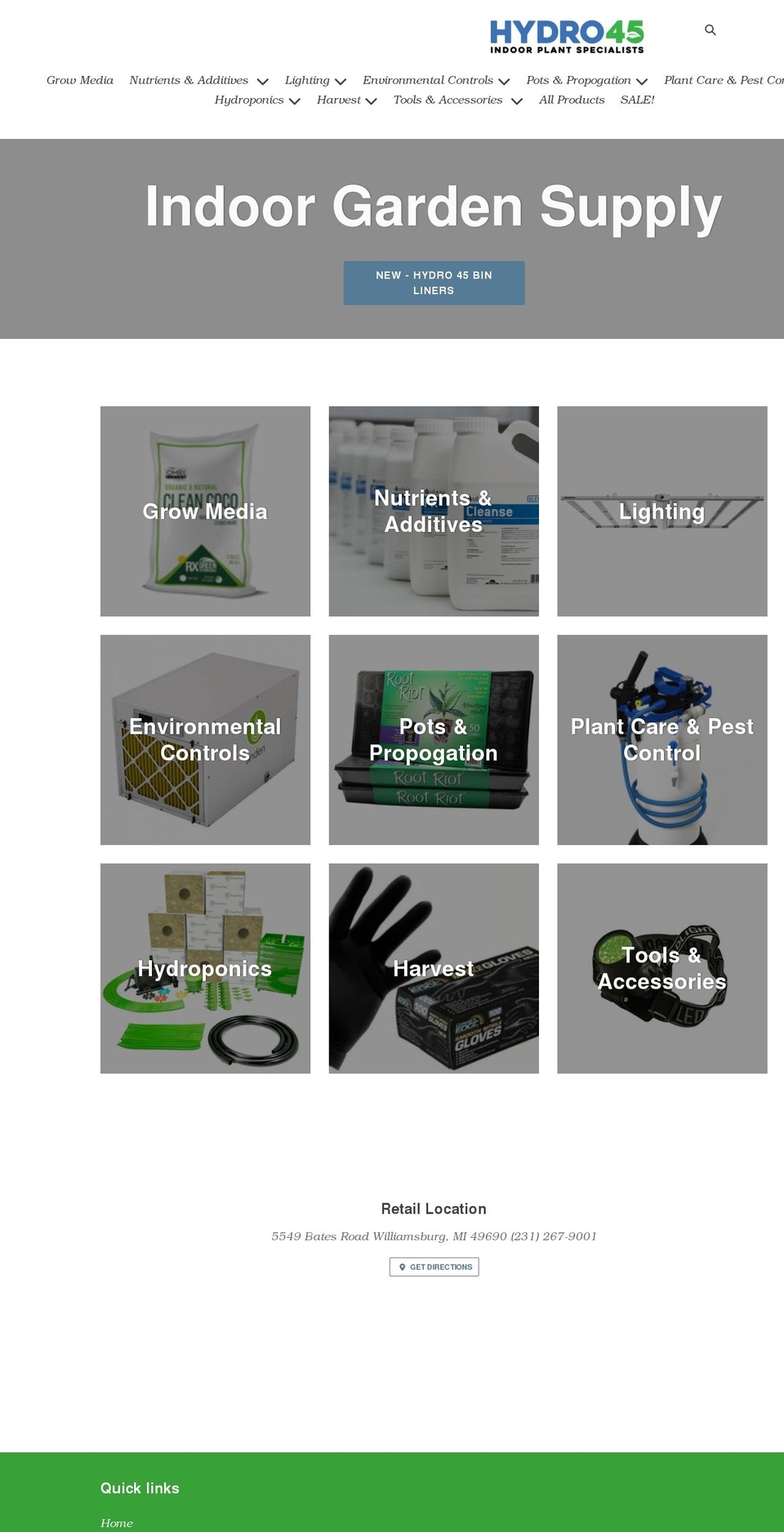 hydro45.com shopify website screenshot