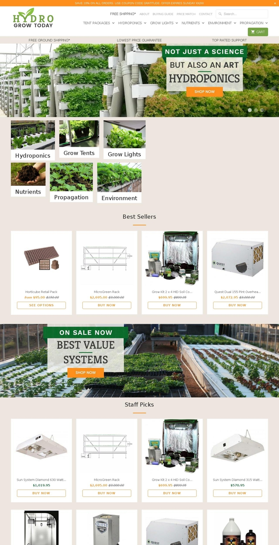 hydrogrowtoday.com — Shopify storefront screenshot