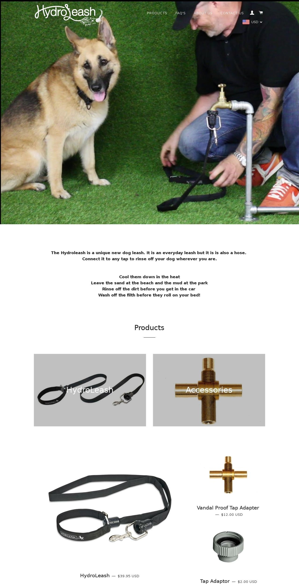 hydroleash.com shopify website screenshot