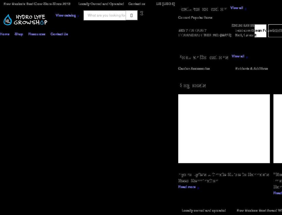 hydrolyfe.com shopify website screenshot