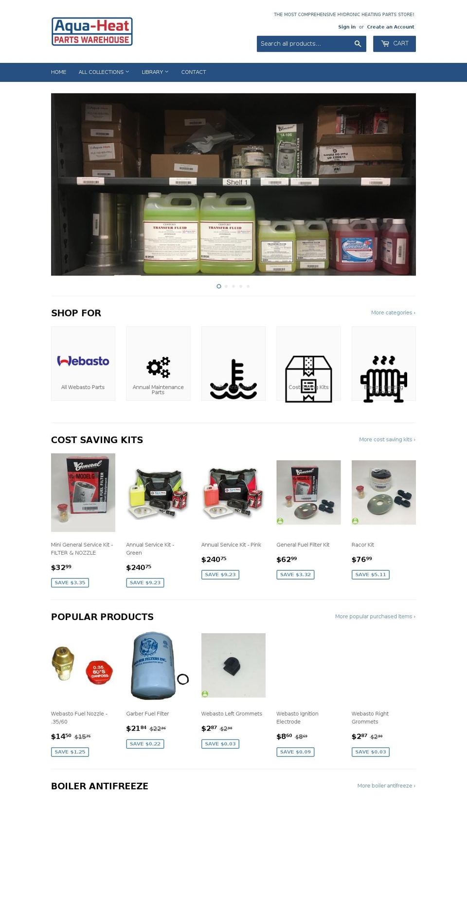 hydronicpartswarehouse.com — Shopify storefront screenshot