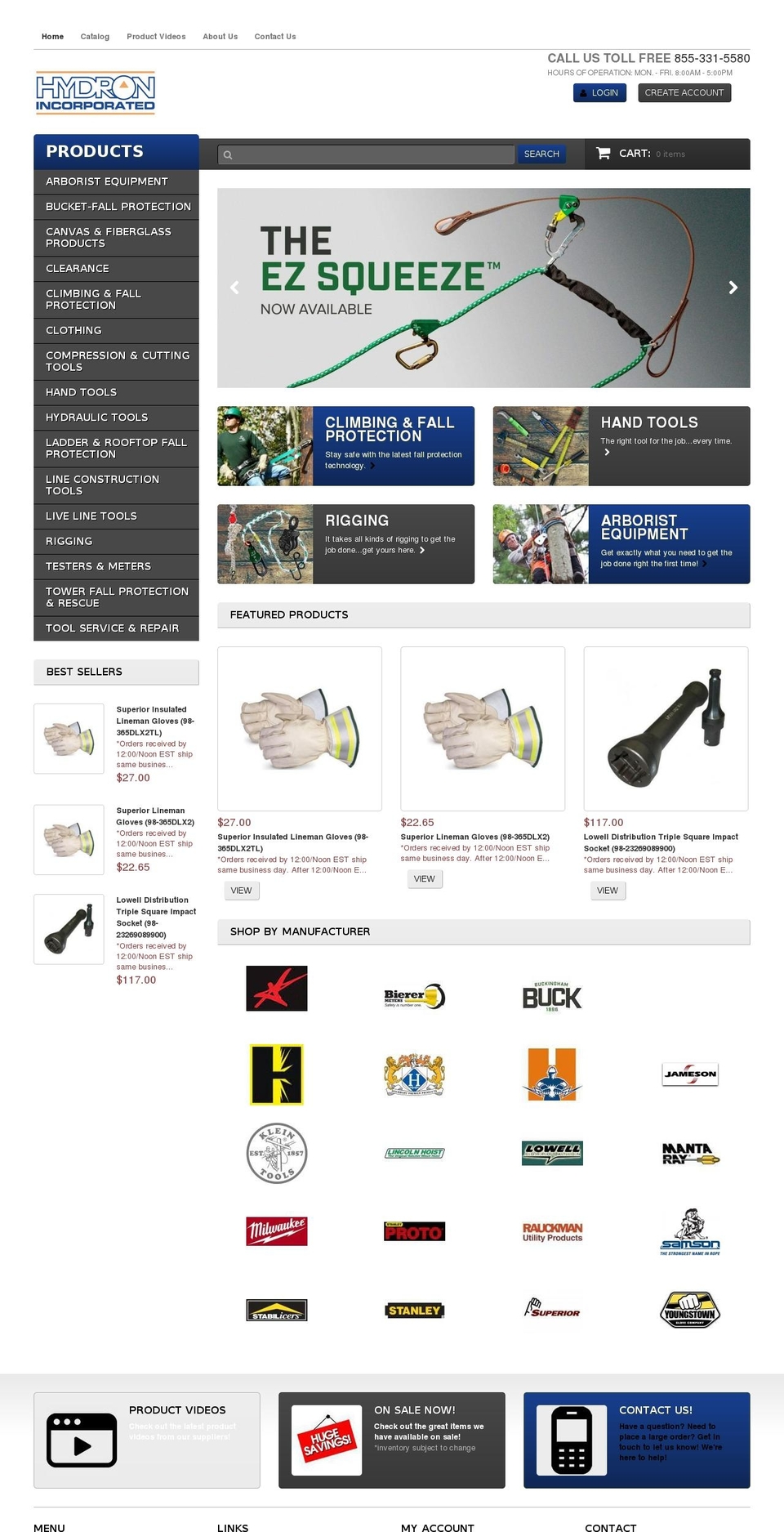 hydroninc.com — Shopify storefront screenshot