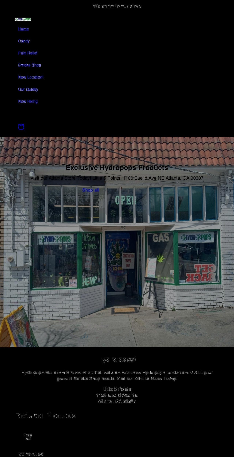 hydropops.com shopify website screenshot