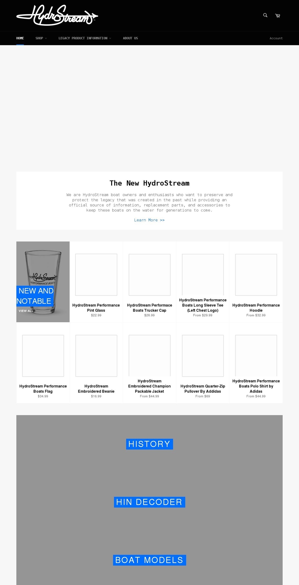 hydrostream.com shopify website screenshot