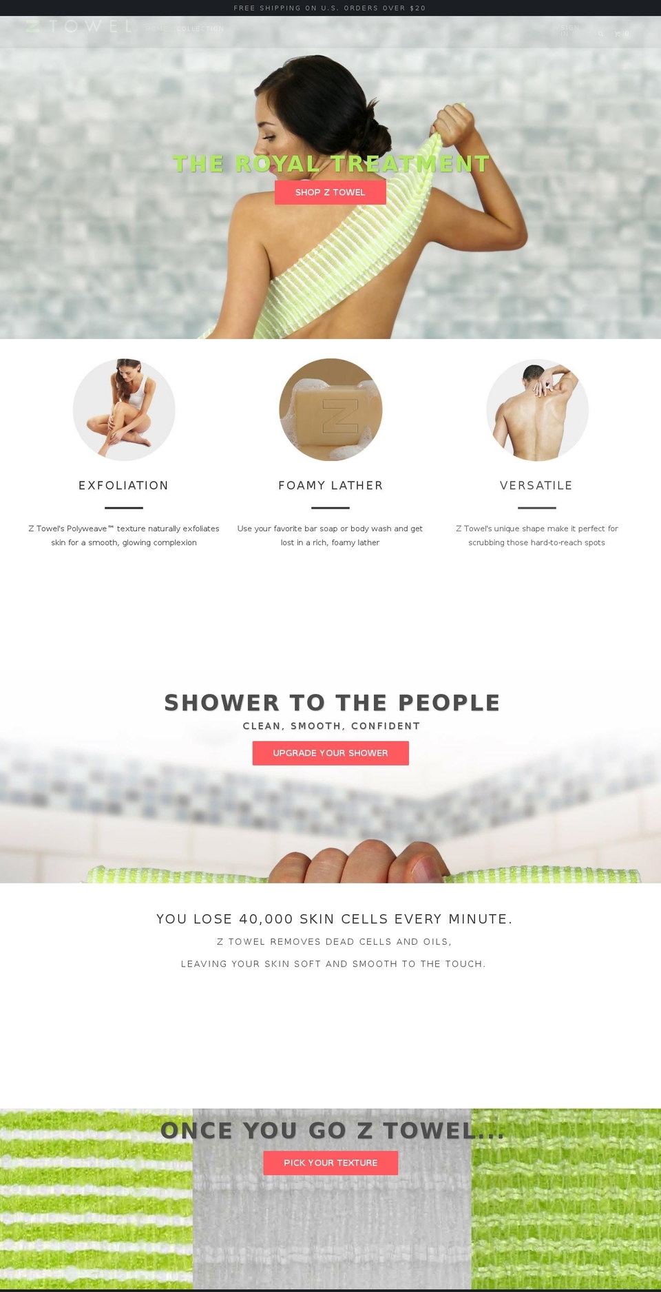 hydrotowel.com shopify website screenshot