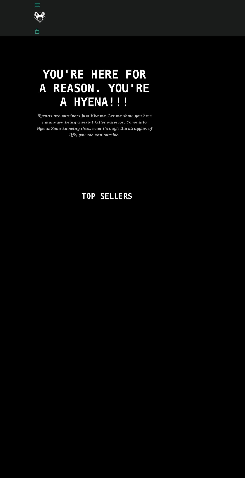 hyenazone.com shopify website screenshot