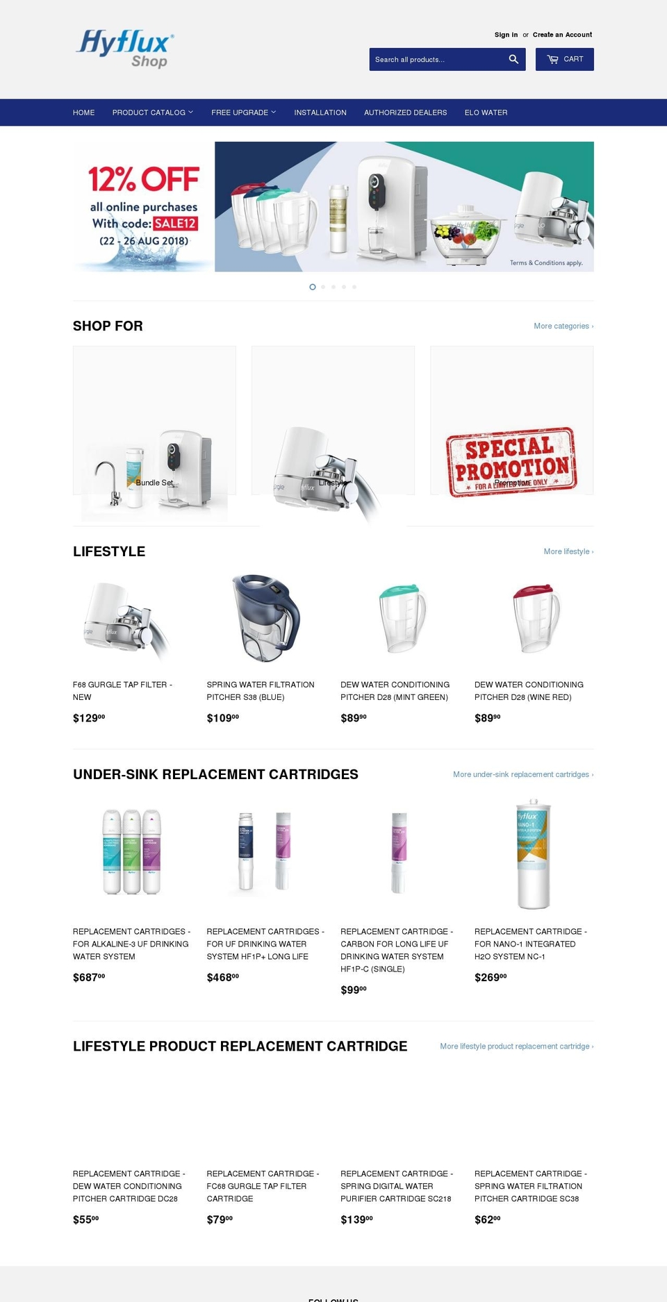 hyfluxhomeproducts.com shopify website screenshot