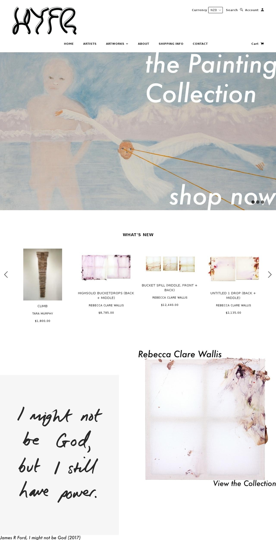 hyfrart.com shopify website screenshot