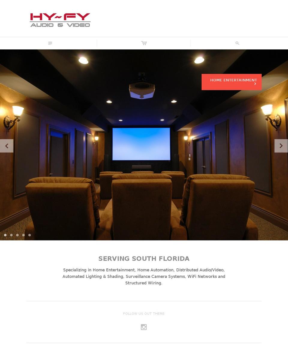 hyfyaudiovideo.com — Shopify storefront screenshot