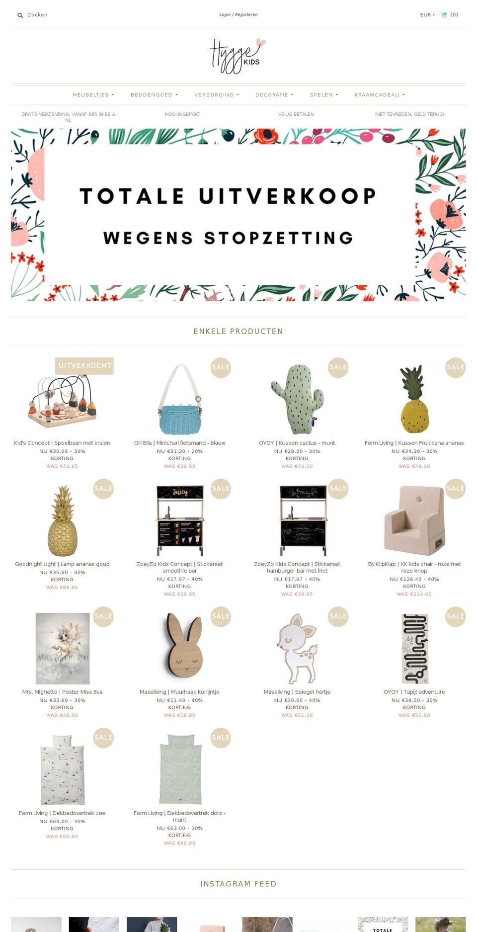 hygge-kids.com — Shopify storefront screenshot