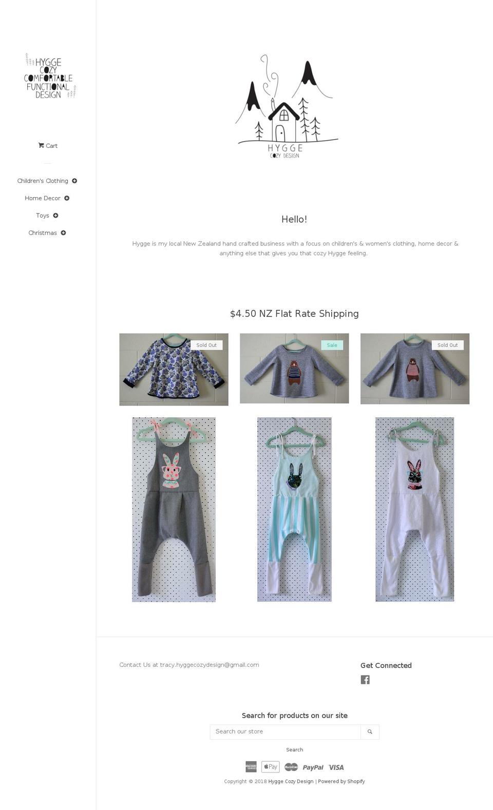 hyggecozydesign.com — Shopify storefront screenshot