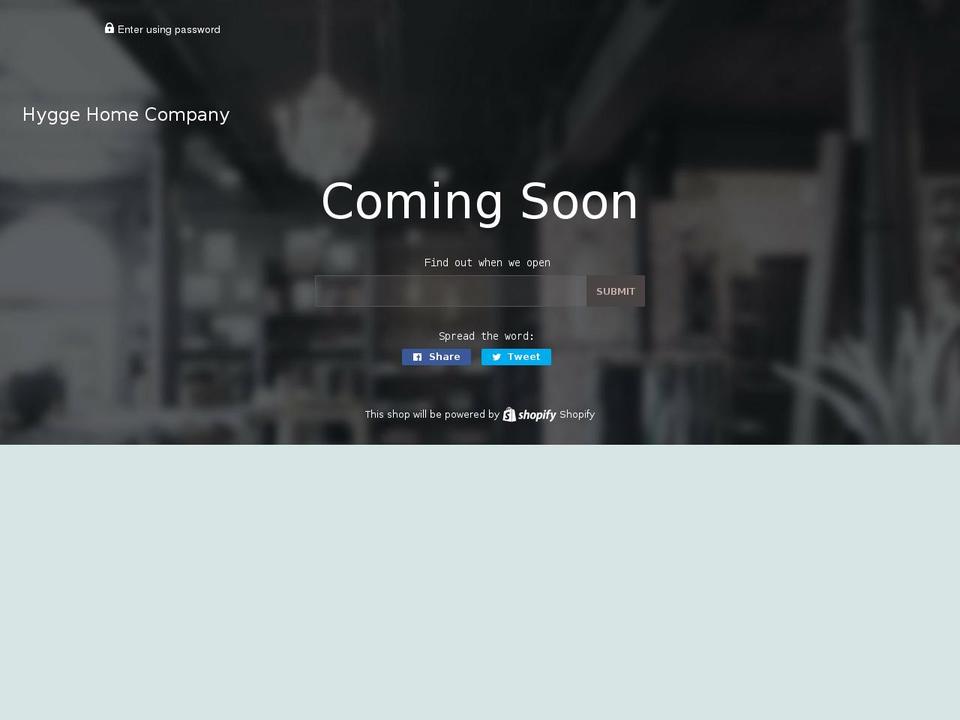 hyggehomecompany.com — Shopify storefront screenshot