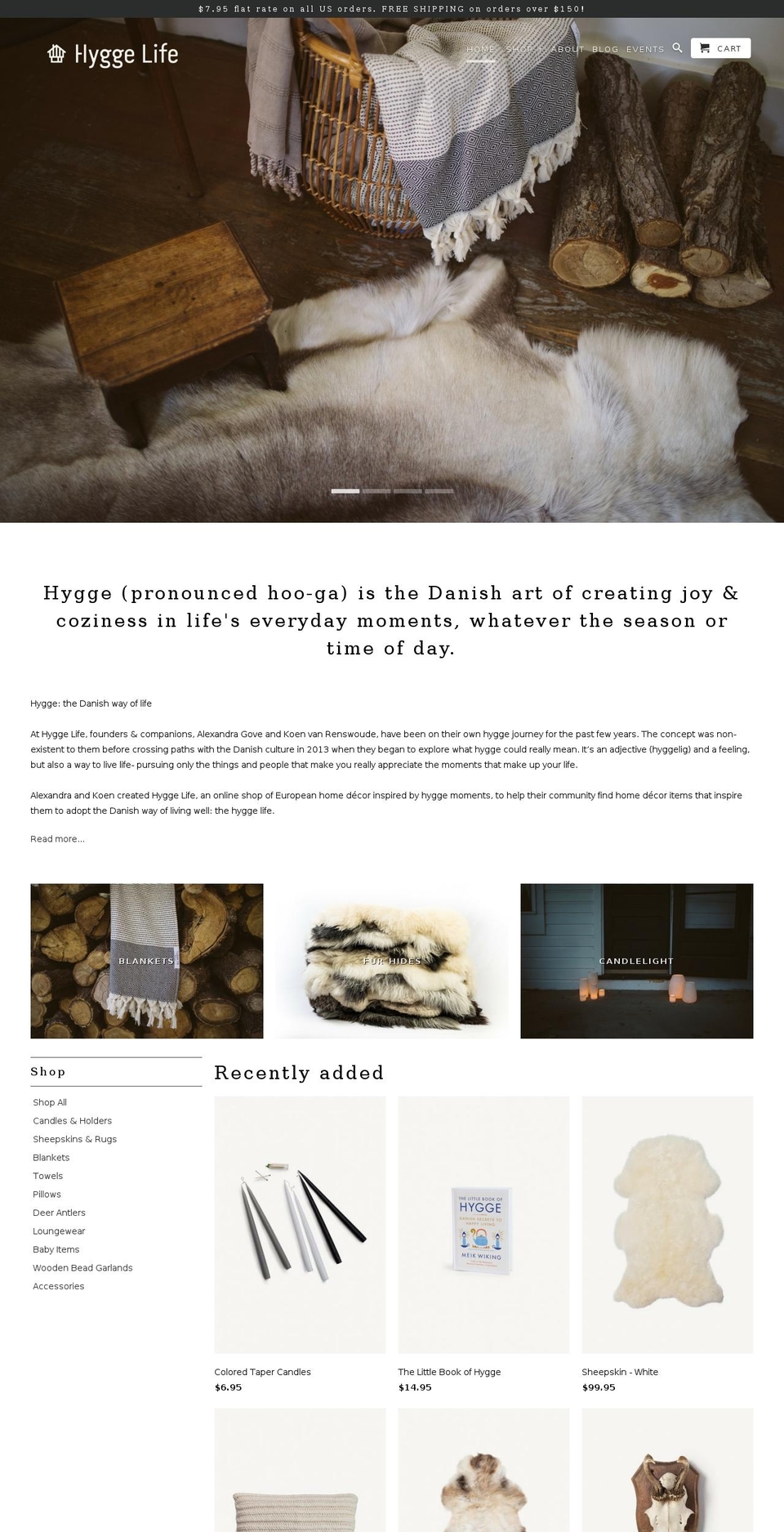 hyggelife.com shopify website screenshot