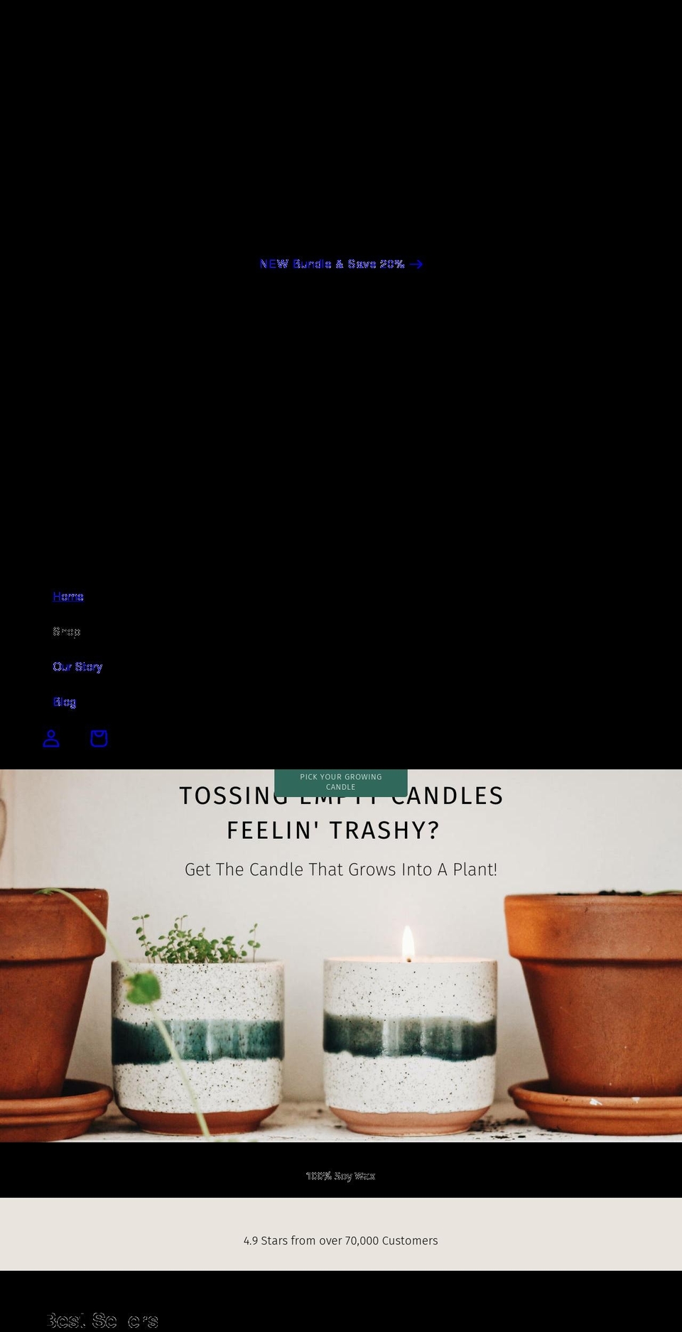 hyggelightcandles.com — Shopify storefront screenshot
