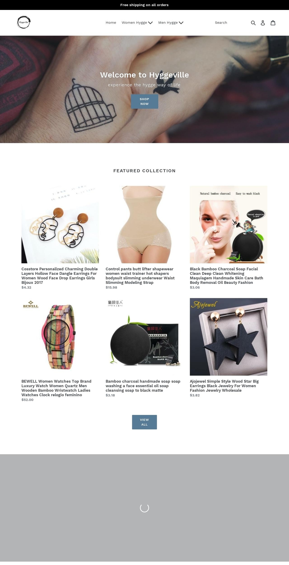 hyggeville.com — Shopify storefront screenshot