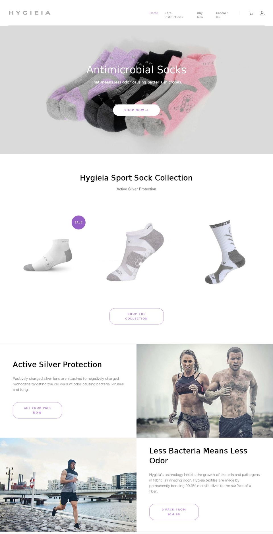 hygieiasport.com shopify website screenshot