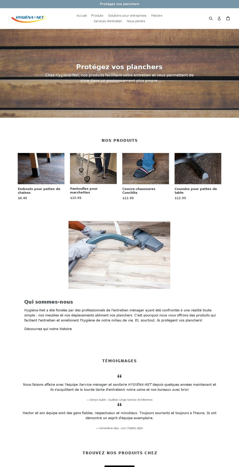 hygiena-net.com — Shopify storefront screenshot