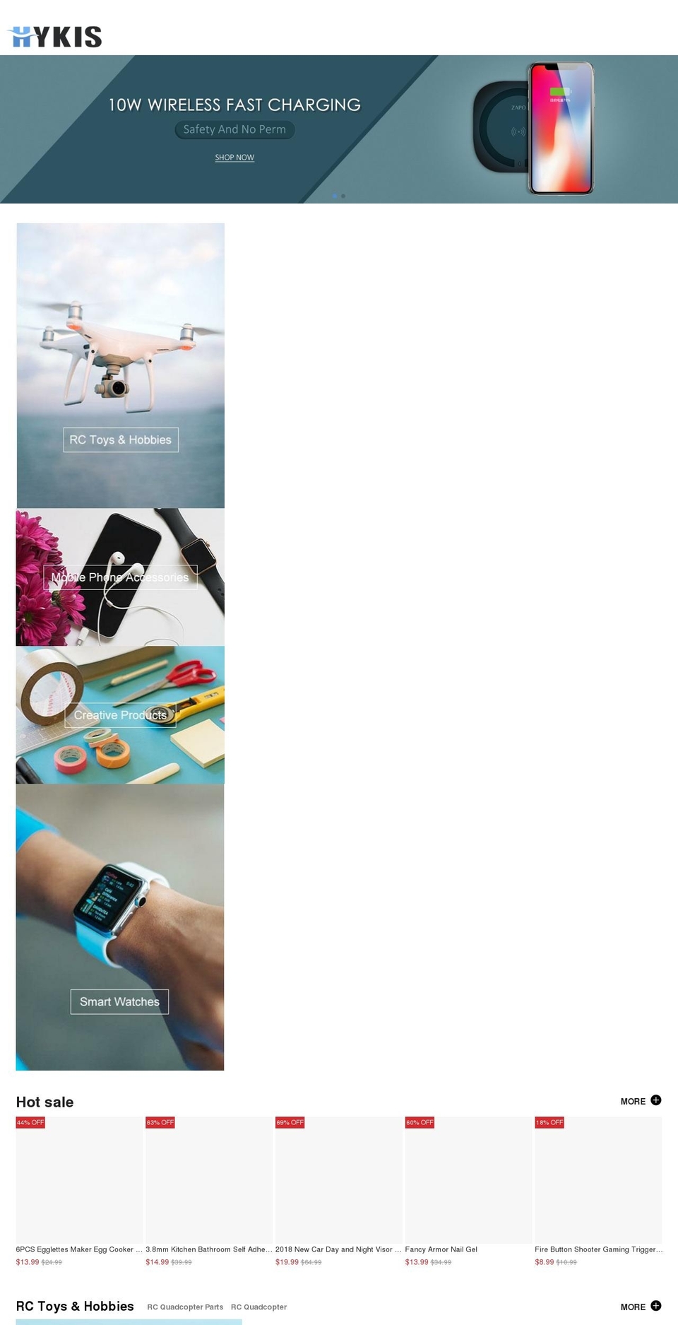 hykis.com shopify website screenshot