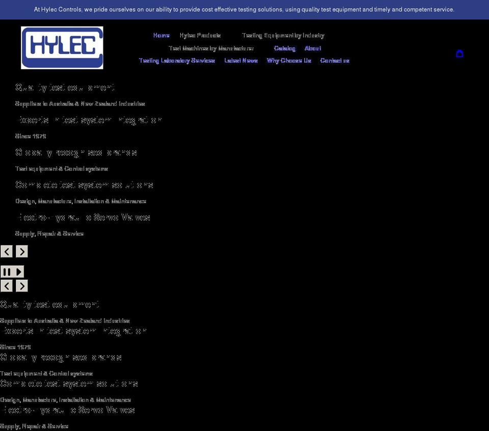 hyleccontrols.com.au shopify website screenshot