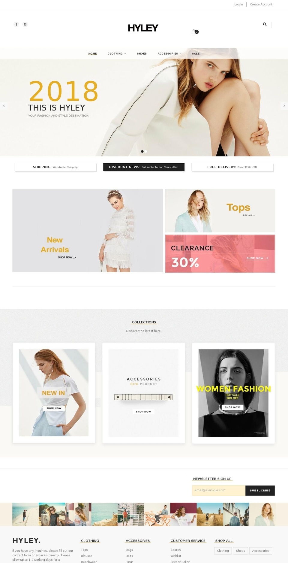 focus-home- Shopify theme site example hyley.com