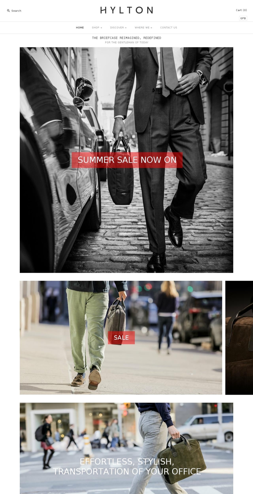 hyltongoods.com shopify website screenshot