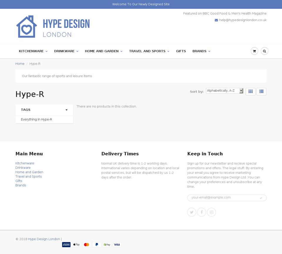 hype-r.com — Shopify storefront screenshot
